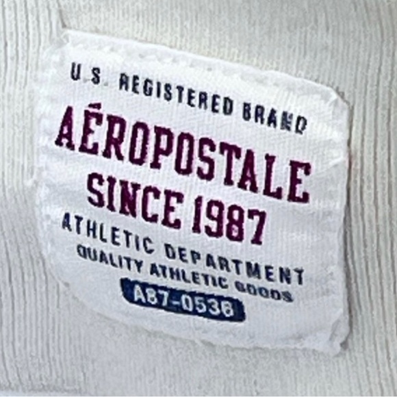 Aeropostale Vintage Pullover Distressed Embroidered Hoodie - Picture 9 of 14